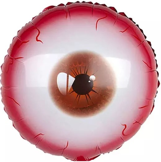 Фольгированный шар Глаз, Красный  (46 см)